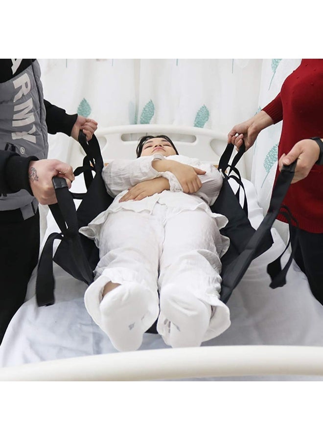 SAFENHAND Foldable Stretcher Soft 6 Handles Oxford Cloth Household Emergency Rescue Back Stretcher Foldable Patient Mover Rescue Roll Stretcher for Hospital Clinic Home Sports Black 108x67cm - Image 4