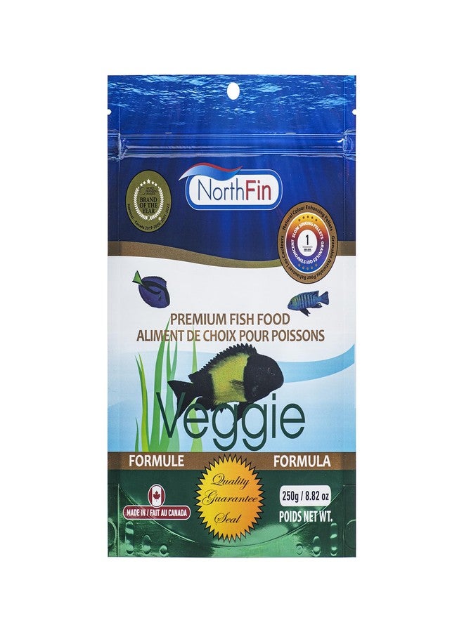 Northfin Veggie Fish Food Formula – Slow Sinking Pellets for Herbivorous Fish (1mm, 250g) | Premium Organic Kelp-Based Diet with Spirulina & Astaxanthin for Enhanced Color & Digestive Health - Image 1