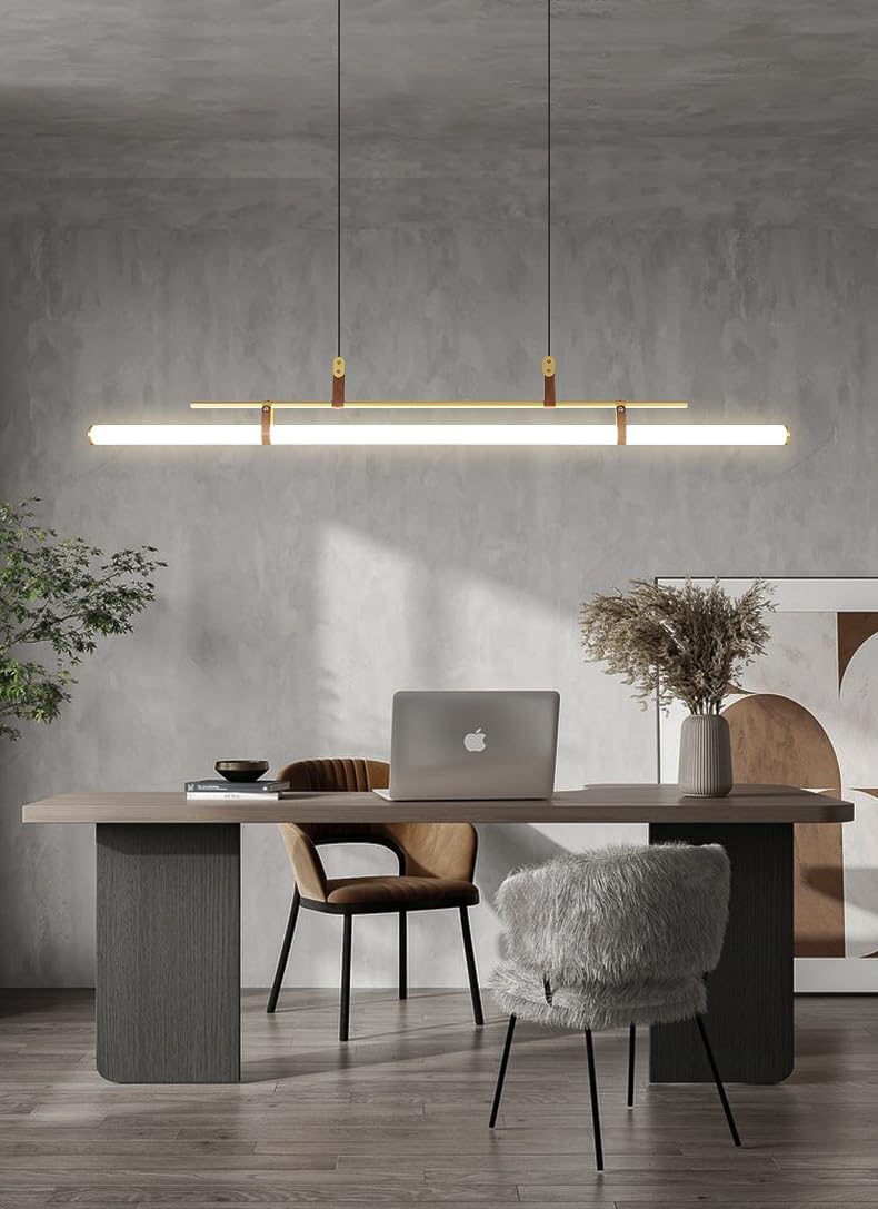 CITRA Gold 1200MM Long LED Chandelier with Acrylic Light - Warm White - Image 1