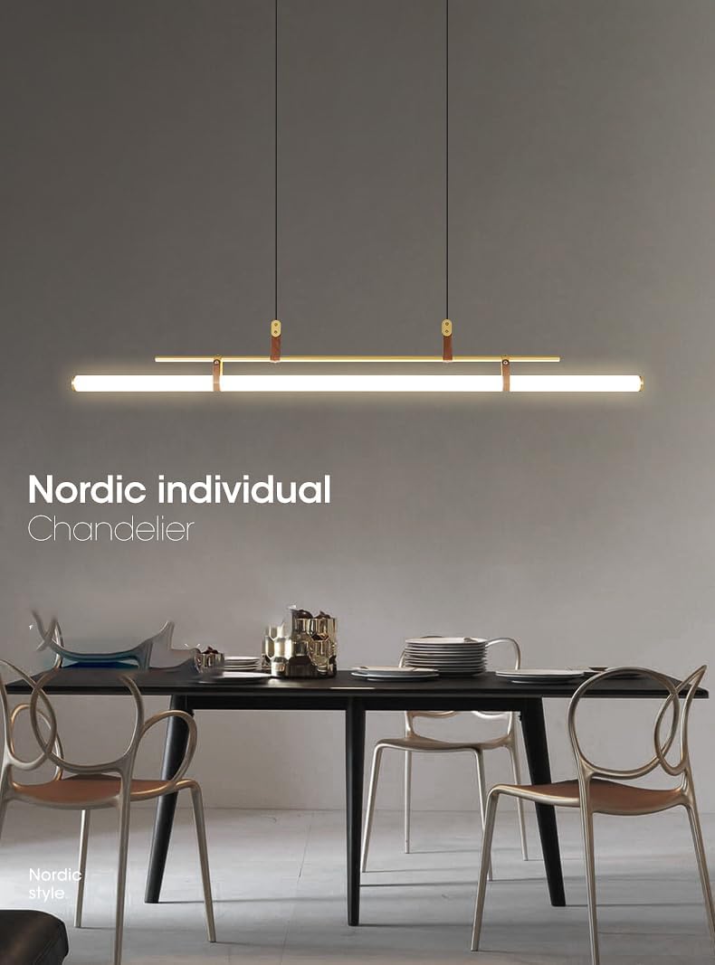 CITRA Gold 1200MM Long LED Chandelier with Acrylic Light - Warm White - Image 4