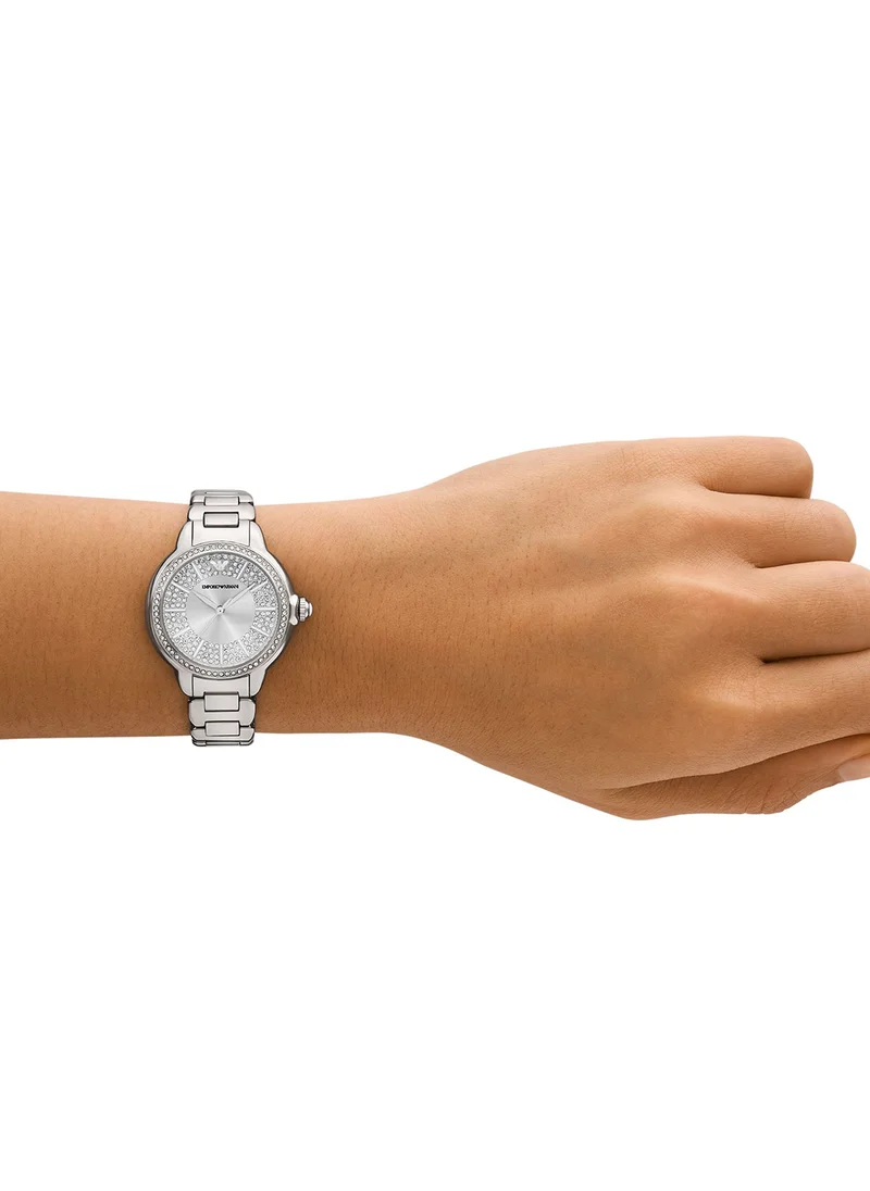 امبوريو ارماني Mia Steel Strap Analog Watch