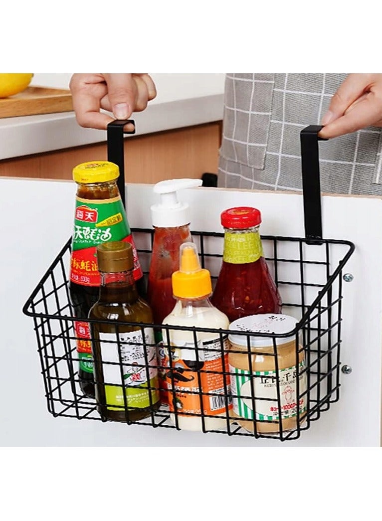DubaiGallery 3Pcs Basket metal door-hung organiser kitchen hanging shelf  - Image 2