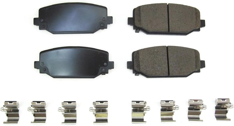 BDFHYK Power Stop Z17 Evolution Ceramic Brake Pads with Hardware Kit for Jeep Grand Cherokee 2022, Grand Cherokee L 2021-2022 - Image 2