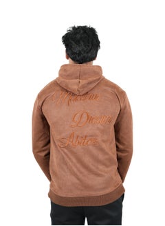 Abitos Men's Velvet Hoodie - Luxurious, Soft & Stylish Hoodie for Casual Wear, Outdoor Activities, and Winter Comfort  - Image 3