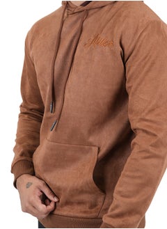 Abitos Men's Velvet Hoodie - Luxurious, Soft & Stylish Hoodie for Casual Wear, Outdoor Activities, and Winter Comfort  - Image 4