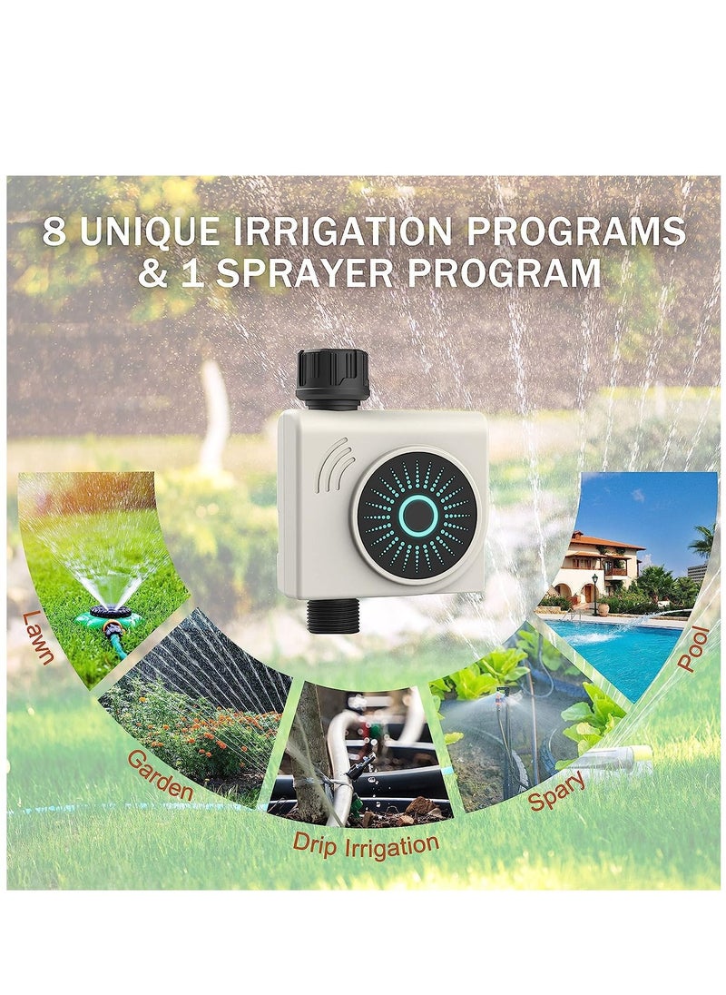 Generic - Bluetooth WIFI Water Timer, Smart Sprinkler Timer for Garden, Hose Watering Timer with WIFI Hub, Wireless Remote APP Control Irrigation System, Water Flow Meter for Garden Lawn Watering - Image 1