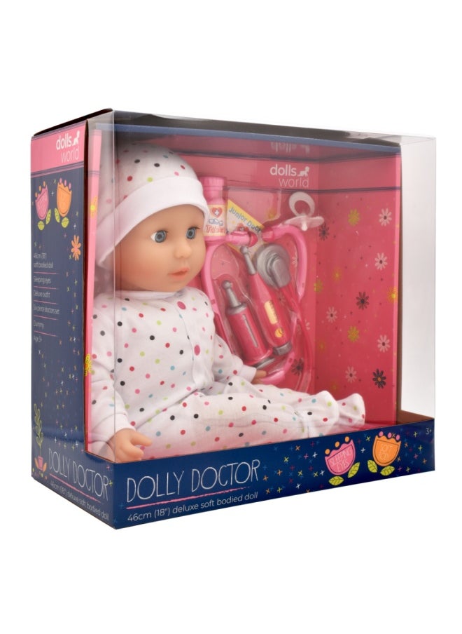 dolls world Dolly Doctor 18 inch Soft Medical Roleplay Doll Sleeping Eyes Dummy from Peterkin gift for kids of Age above 3 years  - Image 2