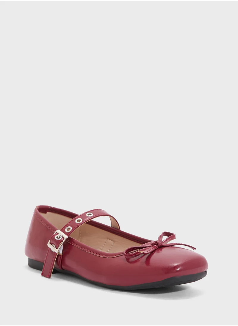 جينجر Square Toe Ballerina Flat