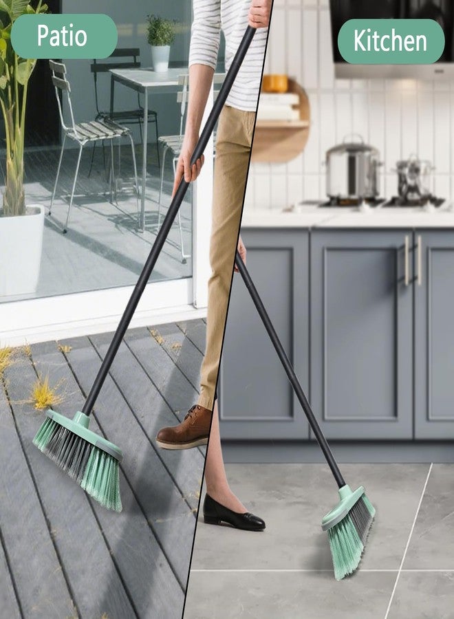 Zthluyc Indoor Broom Soft Bristle Brooms - Brooms for Sweeping Indoor Pet Hair, House Broom for Cleaning Hardwood, Tile, and Decking Surfaces Across.（Green） - Image 4