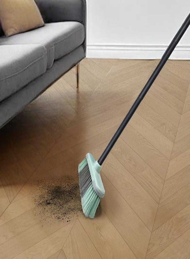 Zthluyc Indoor Broom Soft Bristle Brooms - Brooms for Sweeping Indoor Pet Hair, House Broom for Cleaning Hardwood, Tile, and Decking Surfaces Across.（Green） - Image 2