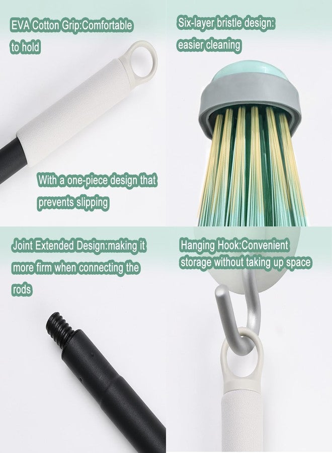 Zthluyc Indoor Broom Soft Bristle Brooms - Brooms for Sweeping Indoor Pet Hair, House Broom for Cleaning Hardwood, Tile, and Decking Surfaces Across.（Green） - Image 5