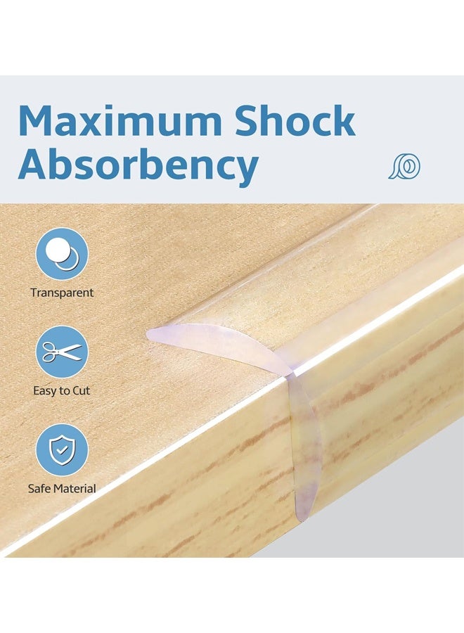 Transparent Edge Protector Baby Proofing Corner Protectors Silicone Desk Edge Cushion Child Safety Edge Covers Bumper for Table, Cabinets, Crib，6.6ft (2M) with 8 Corners - Image 3