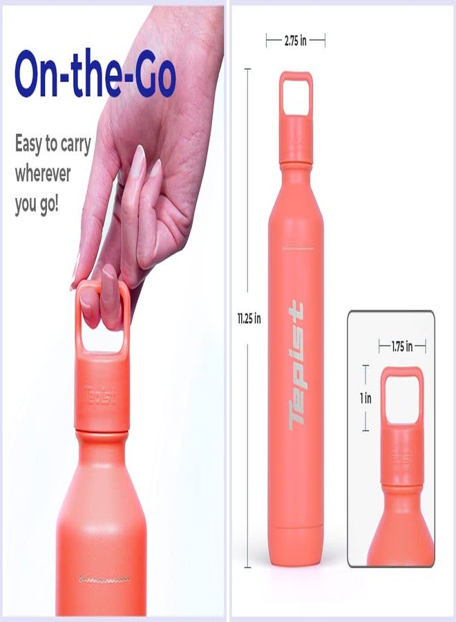 Tepist TwentyO 20oz Stainless Steel Bottle Compatible with Sodastream Machines | Powder Coated Coral | Vacuum Sealed | Double Walled | Leak-Proof | Easy to Carry | Reusable Bottle - Image 5