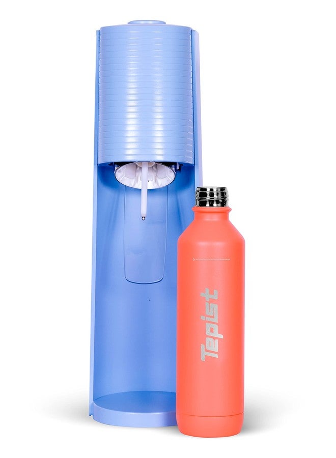 Tepist TwentyO 20oz Stainless Steel Bottle Compatible with Sodastream Machines | Powder Coated Coral | Vacuum Sealed | Double Walled | Leak-Proof | Easy to Carry | Reusable Bottle - Image 2