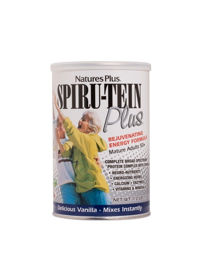Nature's Plus Naturesplus Spiru Tein Plus Shake For Mature Adults Vanilla 1.2 Lbs Protein Powder Plant Based Meal Replacement Vitamins & Minerals For Energy Vegetarian Gluten Free 16 Servings - Image 1