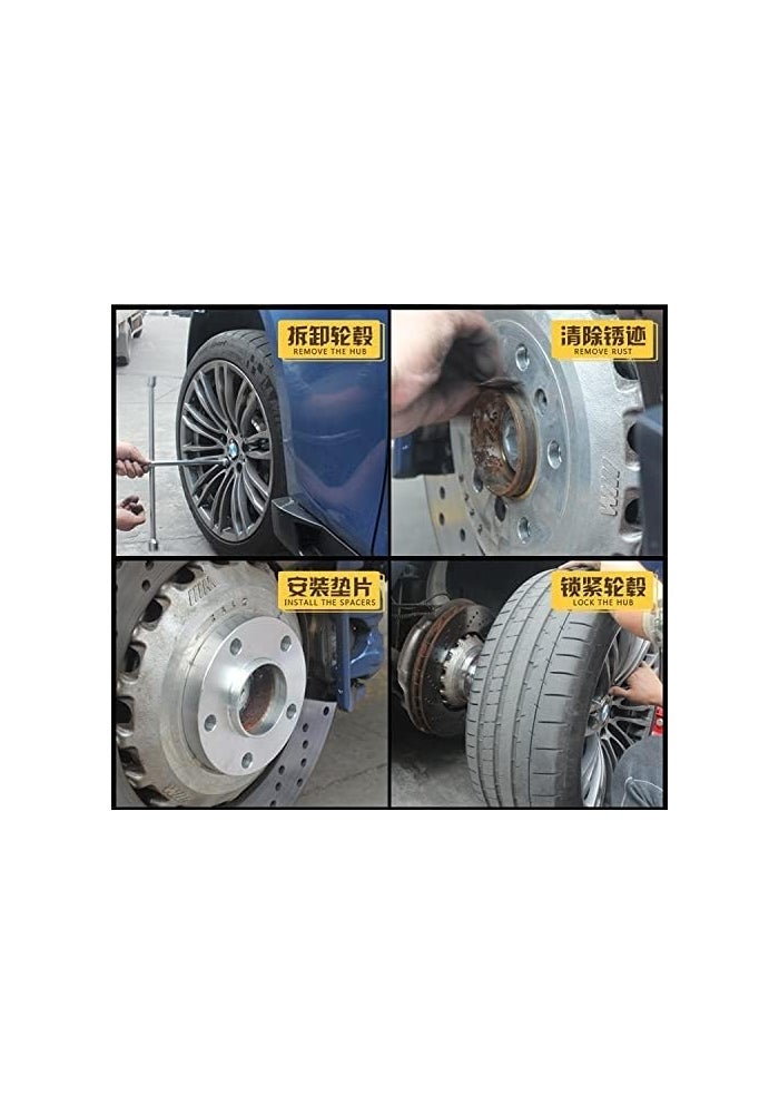 Vuzmode 4PCS Wheel Spacer Adapter 12mm Silver - Image 3