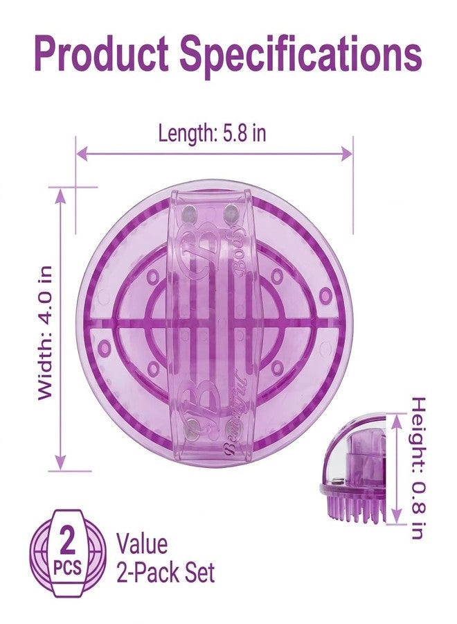 mgmooa 2Pcs Meridian Massage Brush, Purple - Image 2