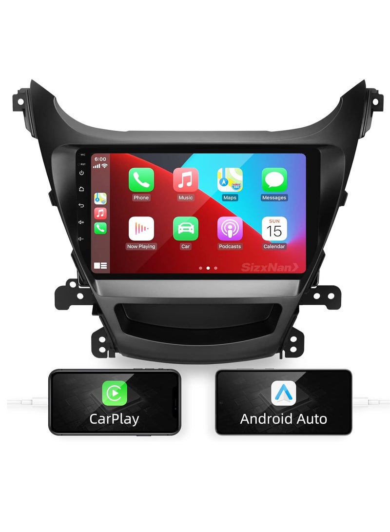 AVT Android Car Stereo for Hyundai Elantra 2014 2015 2GB RAM 32GB ROM 9 Inch Support Apple Carplay, MirrorLink WiFi BT, IPS Touch Screen with Backup Camera Included  - Image 1
