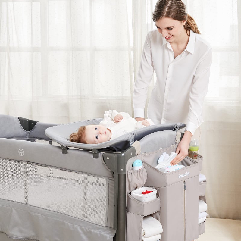 Sweeby Diaper Organizer for Changing Table and Crib - Nursery Diaper Stacker Hanging Caddy for Baby Essentials - Image 2
