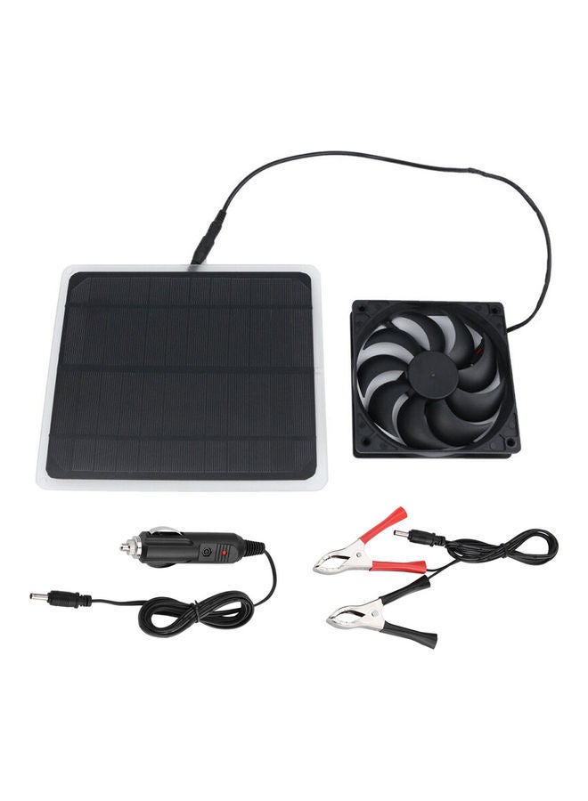 NIBEMINENT 10W Solar Powered Camping Mini Fan 21x0.25x17.5cm  - Image 1