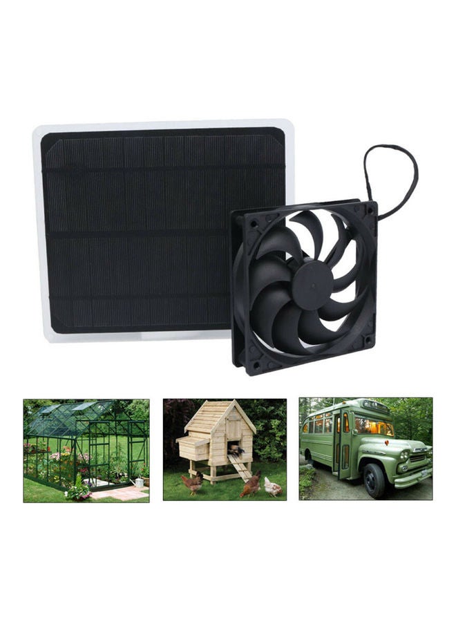 NIBEMINENT 10W Solar Powered Camping Mini Fan 21x0.25x17.5cm  - Image 2