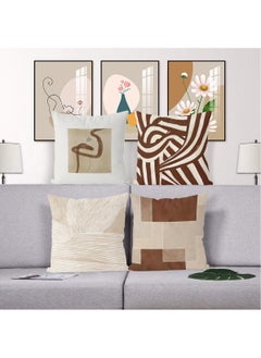 FASHION HOME Set of 4 Cushion Covers Decorative Throw Pillow cases for Living Room Garden Outdoor Décor  - Image 4