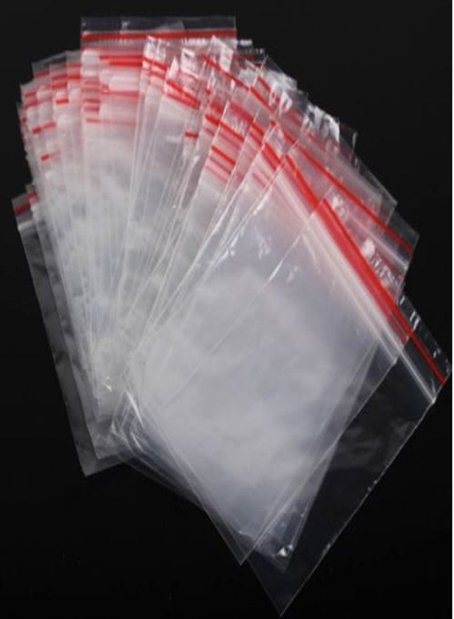 DMS RETAIL Transparent Zip Lock Pouch Bag Airtight Resealable Plastic BagsPack of 100 - Image 3