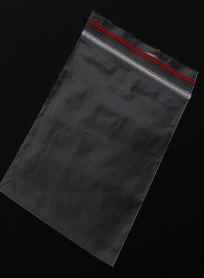 DMS RETAIL Transparent Zip Lock Pouch Bag Airtight Resealable Plastic BagsPack of 100 - Image 5