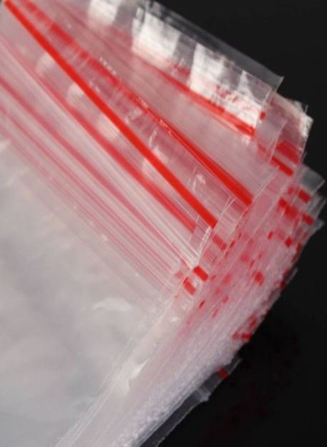 DMS RETAIL Transparent Zip Lock Pouch Bag Airtight Resealable Plastic BagsPack of 100 - Image 4