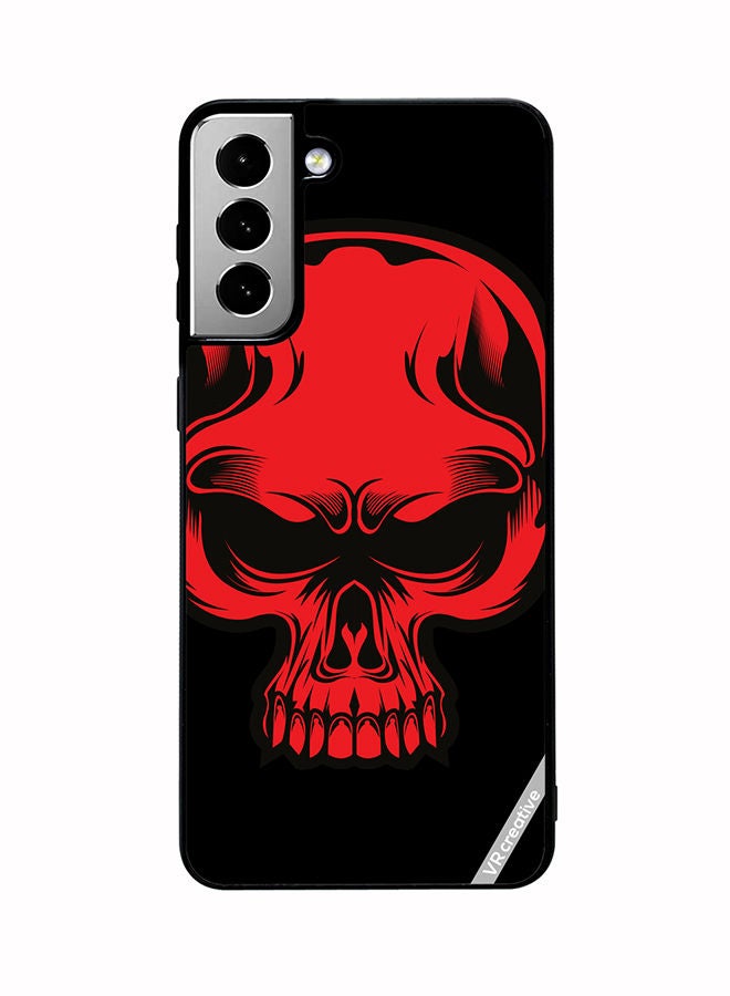 VR CREATIVE Protective Case Cover For Samsung Galaxy S21 FE 5G Skull Illustration Design Multicolour - Image 1