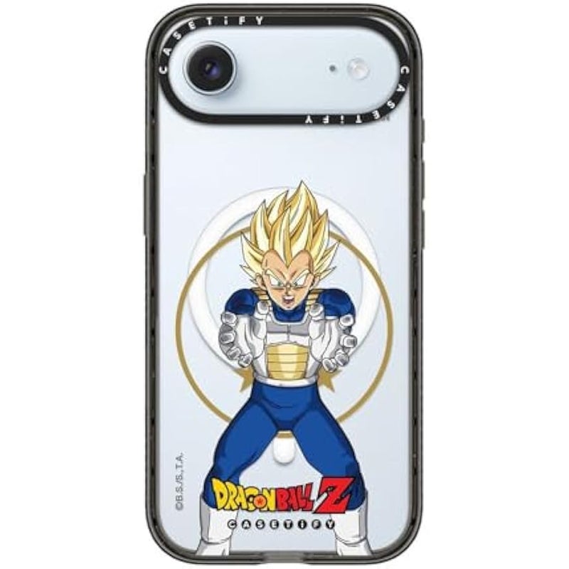 Casetify Impact iPhone Air Case 【Dragon Ball Colab/Slim/Magsafe / 8.2 ft. 4X Military Grade Drop Protection】 - Super Saiyan Vegeta - Clear Black - Image 2