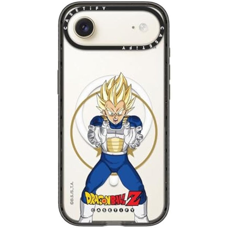 Casetify Impact iPhone Air Case 【Dragon Ball Colab/Slim/Magsafe / 8.2 ft. 4X Military Grade Drop Protection】 - Super Saiyan Vegeta - Clear Black - Image 3
