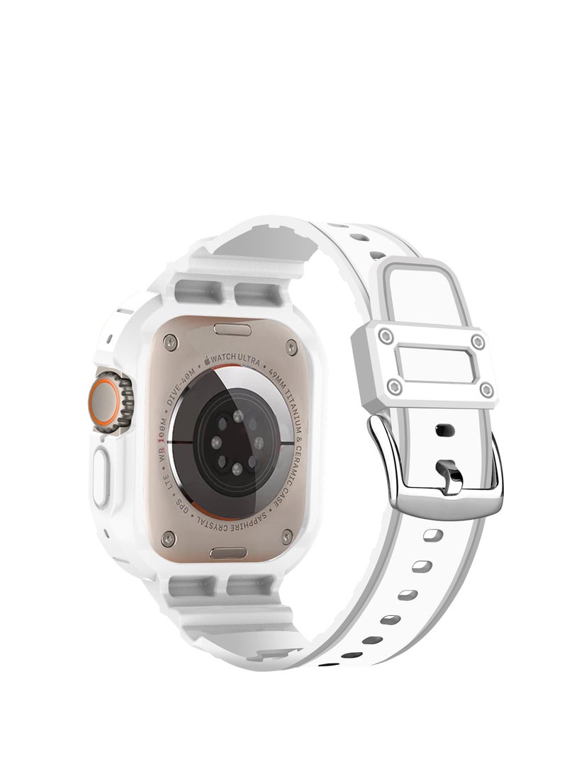 GULFLINK - Band + Case Sports Wrist For Apple Watch 8 Ultra 49mm White - Image 1