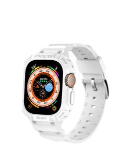Band + Case Sports Wrist For Apple Watch 8 Ultra 49mm White