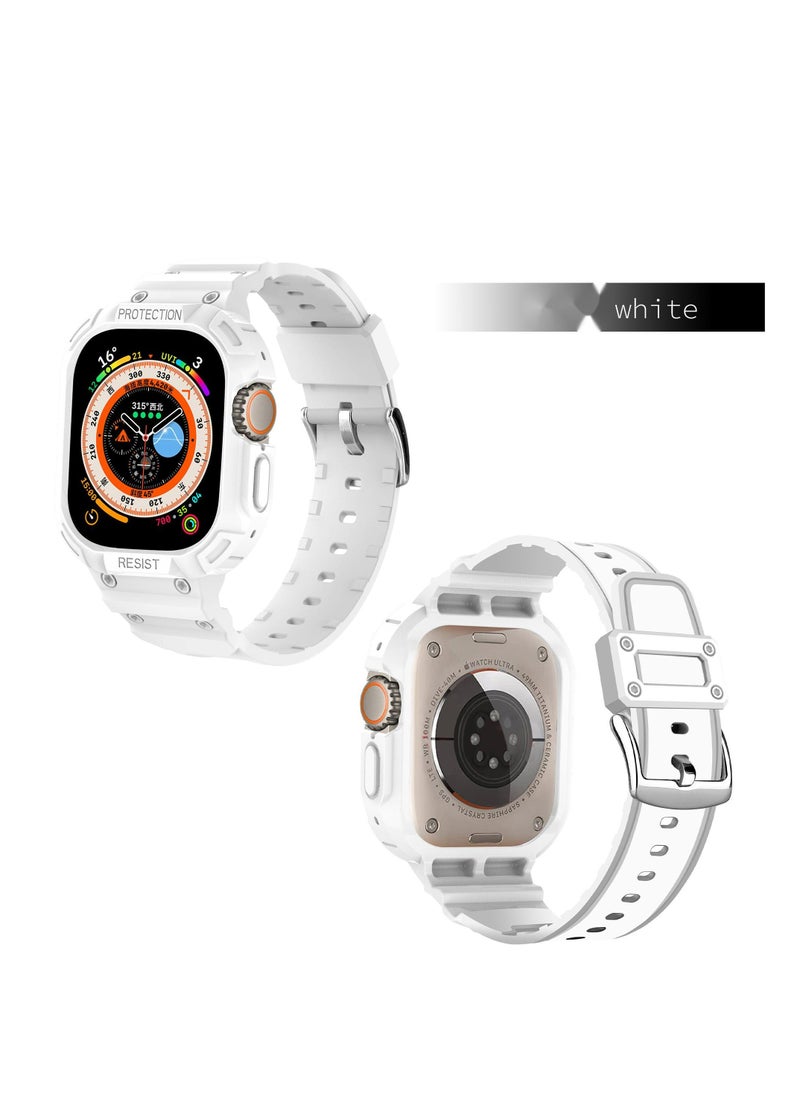 GULFLINK - Band + Case Sports Wrist For Apple Watch 8 Ultra 49mm White - Image 1