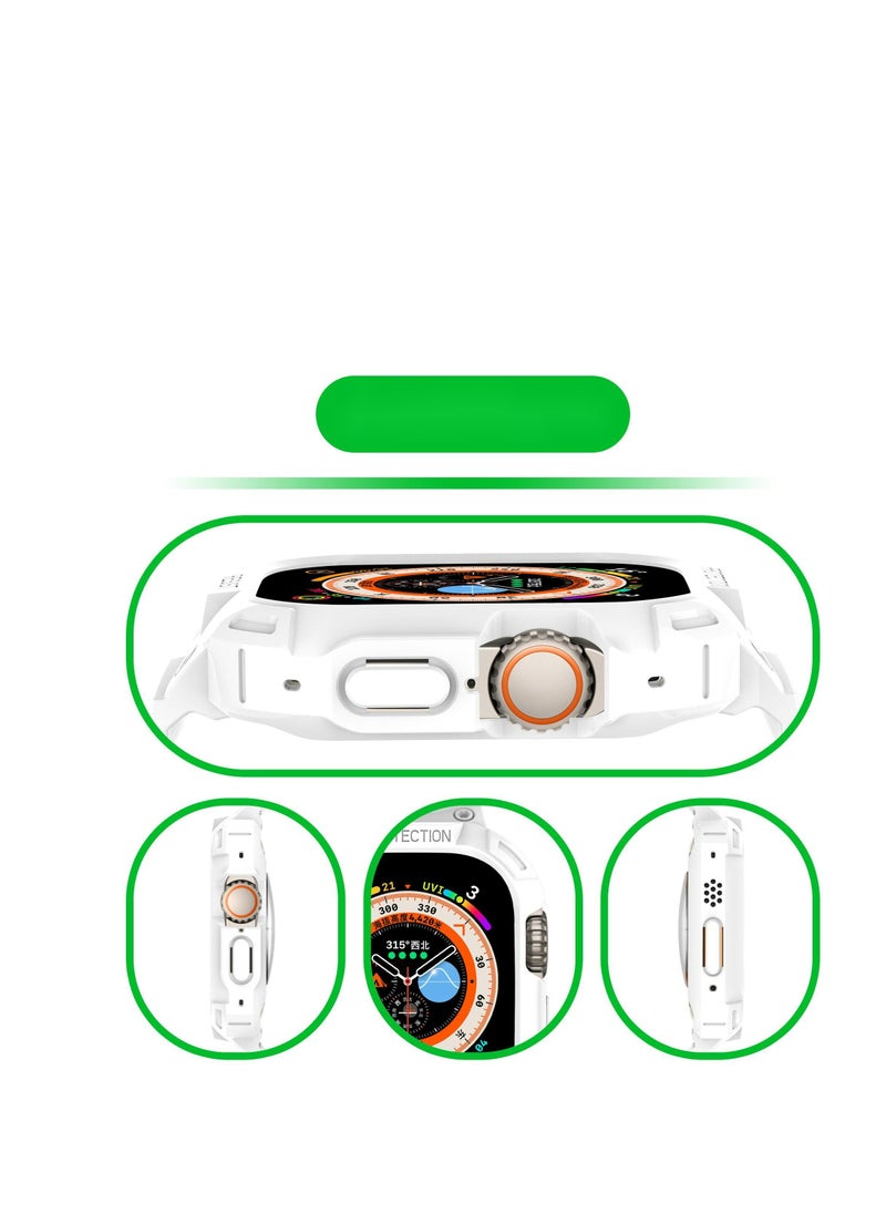 GULFLINK - Band + Case Sports Wrist For Apple Watch 8 Ultra 49mm White - Image 1