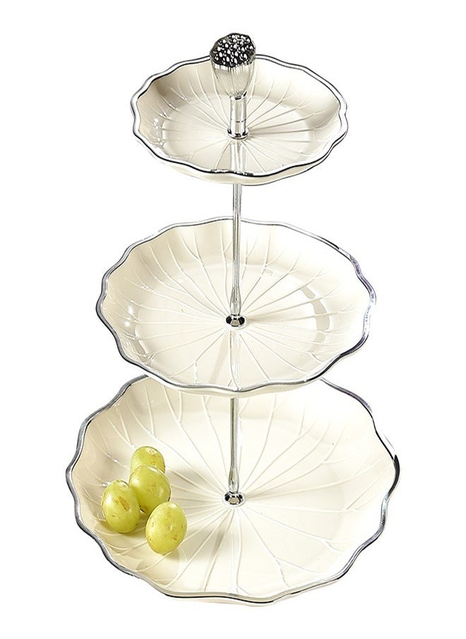 FASHION - 3-Layer Cupcake Rack Dessert Fruit Snack Tower Tray Suitable For Weddings Family Birthdays Tea Parties - Image 1