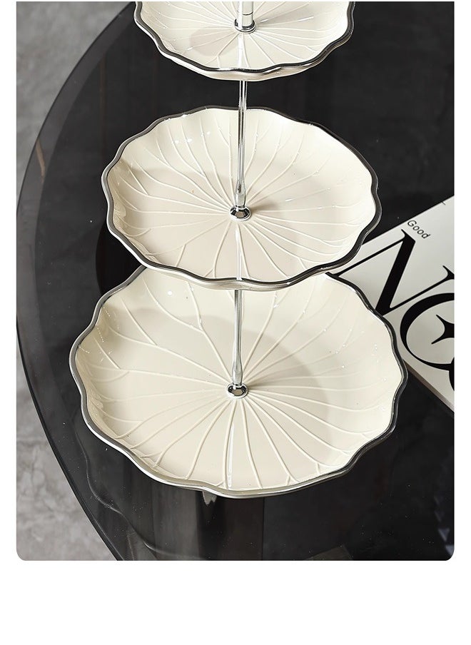 FASHION - 3-Layer Cupcake Rack Dessert Fruit Snack Tower Tray Suitable For Weddings Family Birthdays Tea Parties - Image 1