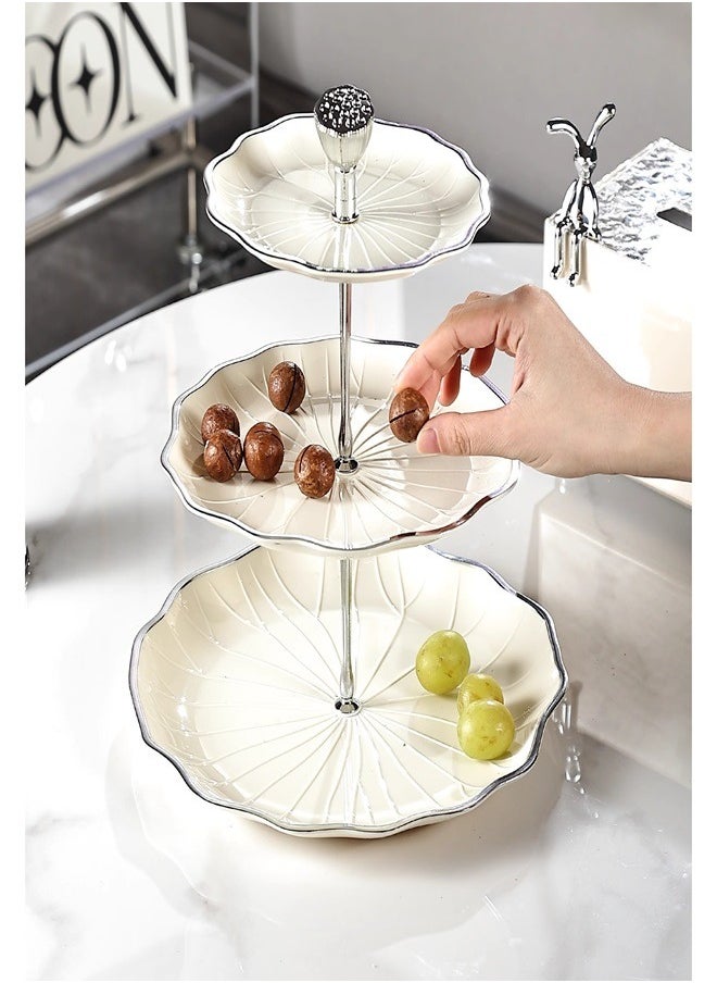 FASHION - 3-Layer Cupcake Rack Dessert Fruit Snack Tower Tray Suitable For Weddings Family Birthdays Tea Parties - Image 1