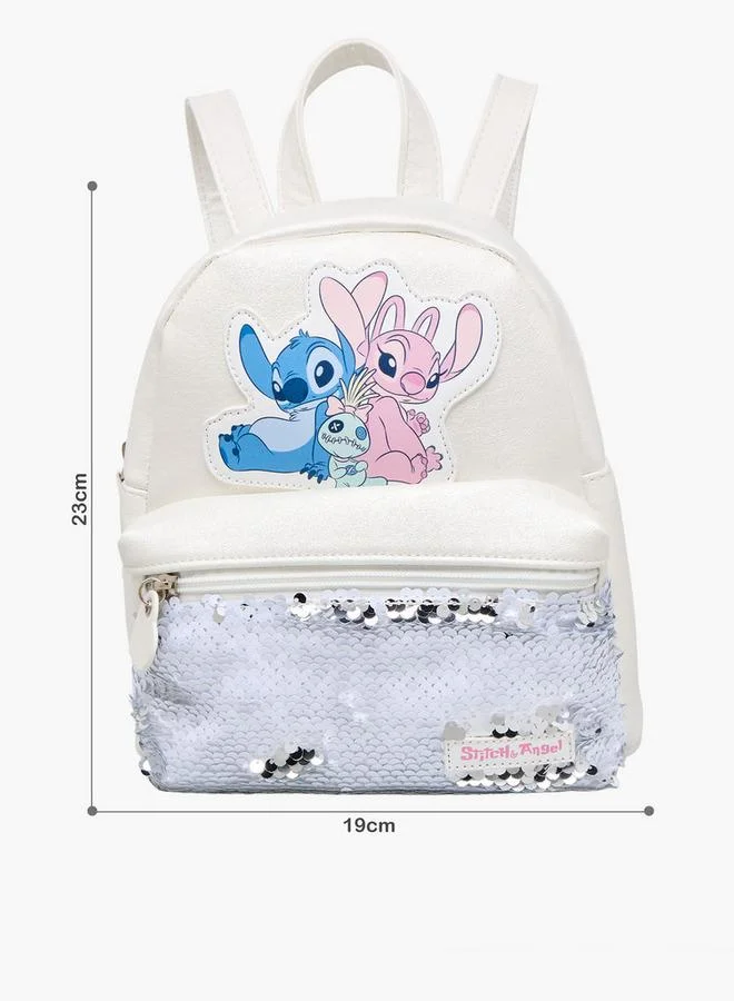 Disney Backpack with Sequinned Angel and Stitch Applique