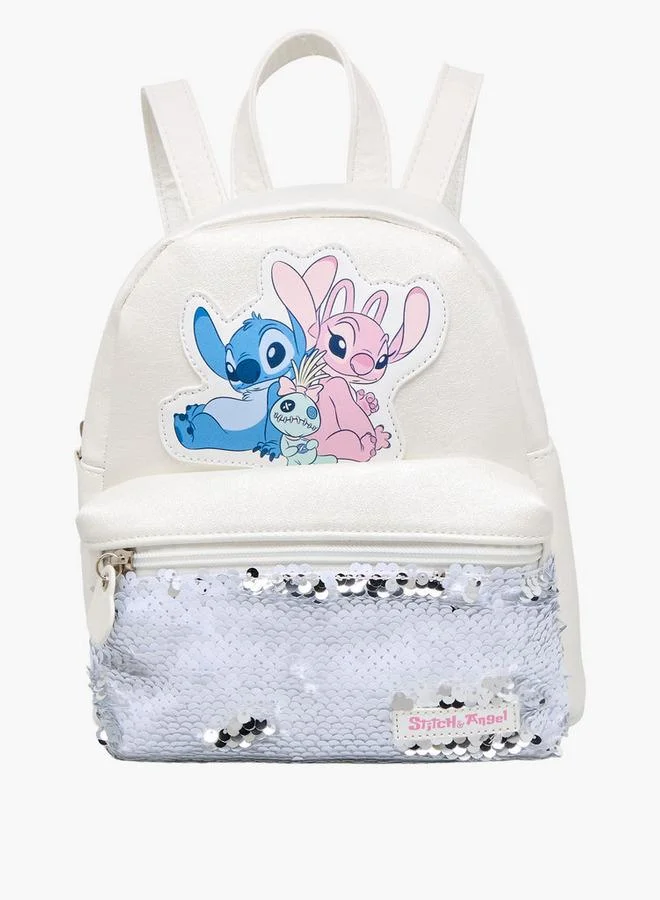 Disney Backpack with Sequinned Angel and Stitch Applique
