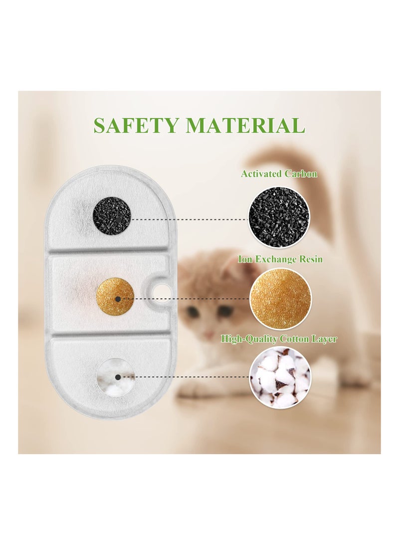 SOLARAE Cat Water Fountain Filters Pet Water Fountain Replacement Filter with 12 Sponges for 71oz 2.1L PLWF002 Capsule Cat Water Fountain Pet Fountain Filter Set Triple Filtration System 12PCS - Image 5