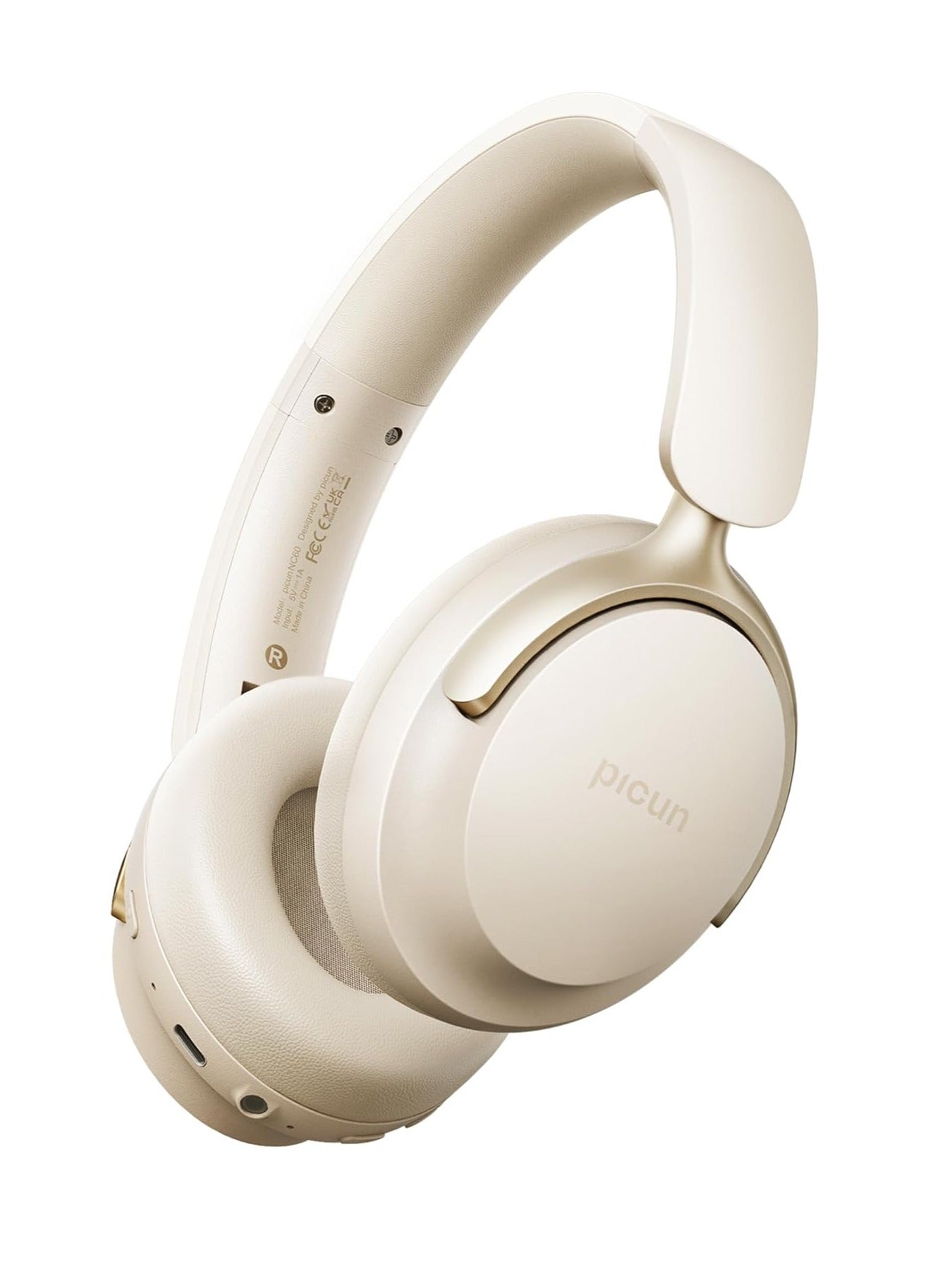 NC60 Wireless Gaming Headset,Over Ear Gaming Headphone,Foldable Hybrid Active Noise Cancelling Headphones, Bluetooth 5.4, 80H Playtime, Transparency Mode, Stereo Bass, Custom EQ via App for Travel Home,Khaki