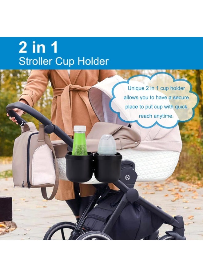 2-in-1 Cup & Phone Holder - Universal for Uppababy, Nuna, Doona Strollers, Bike, Wheelchair, Walker, Scooter - Image 5