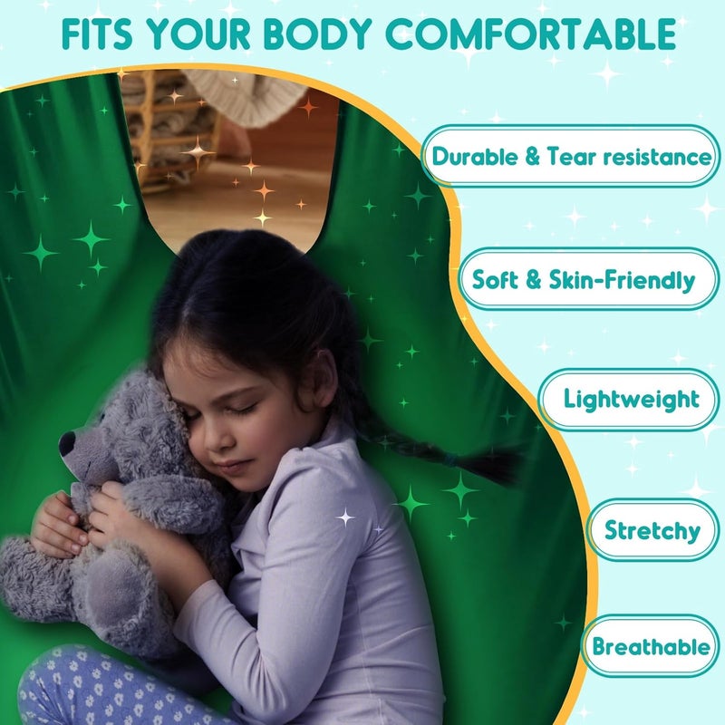Chihee Sensory Swing Therapy Hammock Indoor Outdoor for Kids, Hardware Included, Soft Breathable Nylon Cuddle Joy Hammock for Child Adult With Autism, ADHD, Aspergers, Sensory Integration - Image 2