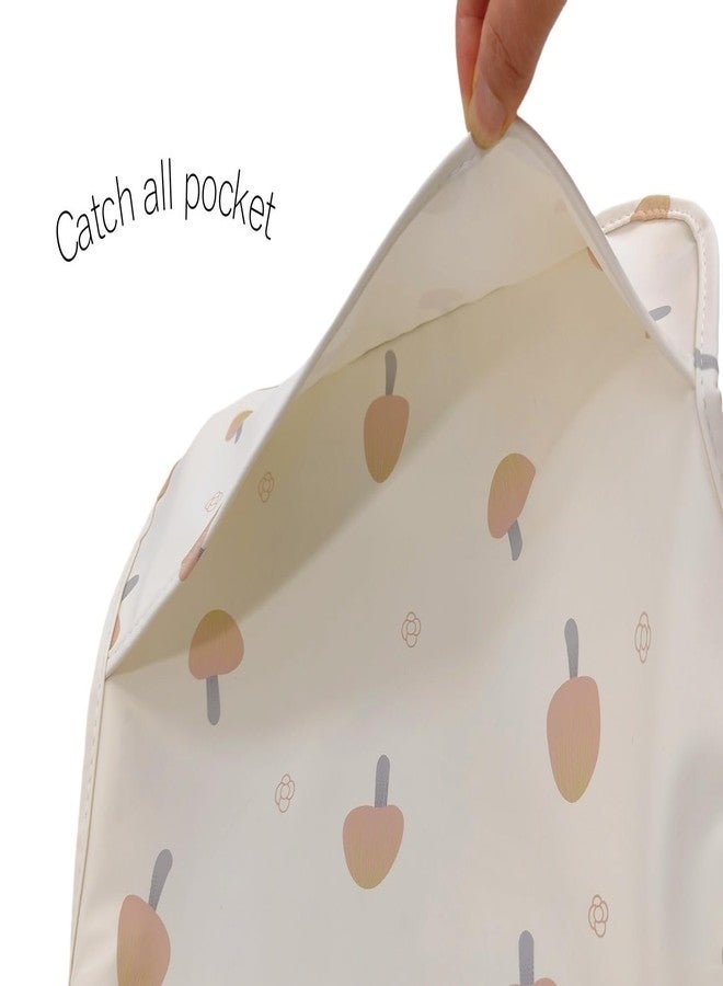 GZMM Waterproof Baby Bibs,Infant Toddler Long Sleeve Feeding Bib With Food Catcher,Easy Clean & Washable(mushroom) - Image 4