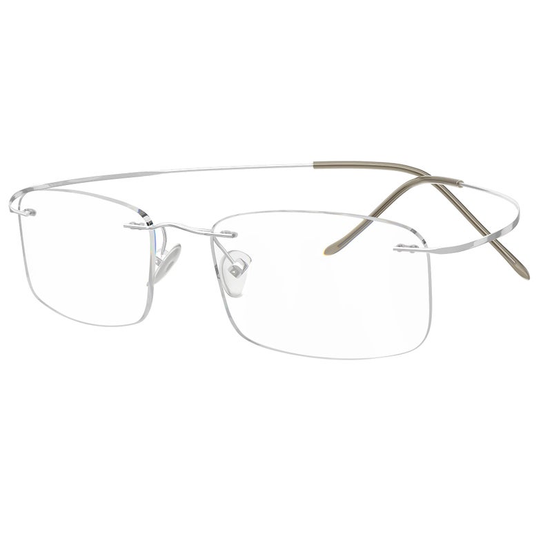 Eyekepper Titanium Rimless Reading Glasses Readers Men Women Silver 05 - Image 2