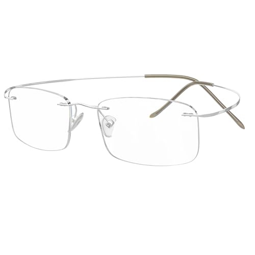 Eyekepper Titanium Rimless Reading Glasses Readers Men Women Silver 05 - Image 1