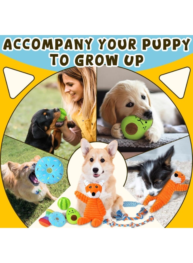Bukela 9 Pack Luxury Puppy Toys for Teething Small Dogs, Puppy Chew Toys with Cute Squeaky Dog Toys, Ball and More Rope Dog Chew Toys - Image 2