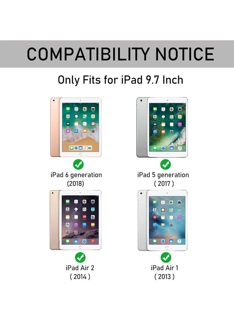 ELTRAZONE iPad 6th Generation Case with Keyboard – Detachable Keyboard Case for iPad 6th Gen (2018), iPad 5th Gen (2017), iPad Pro 9.7, iPad Air 2 & Air 1 – Protective Folio Cover with Wireless Keyboard, Black - Image 3